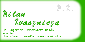 milan kvasznicza business card