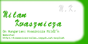 milan kvasznicza business card